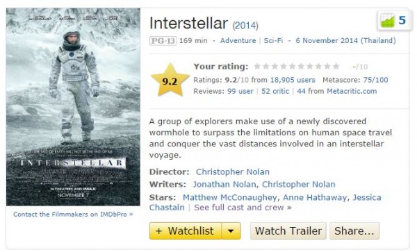 Interstellar-imdb