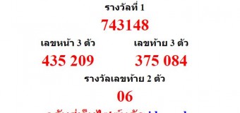 หวยออกงวด 16 กันยายน 2558 (16-09-58) หวยงวดล่าสุด ผลสลากกินแบ่งรัฐบาล