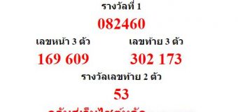 หวยออกงวด 1 กรกฎาคม 2559 (1-07-59) หวยงวดล่าสุด ผลสลากกินแบ่งรัฐบาล