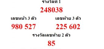 หวยออกงวด 2 พฤษภาคม 2561 (2-05-61) หวยงวดล่าสุด ผลสลากกินแบ่งรัฐบาล