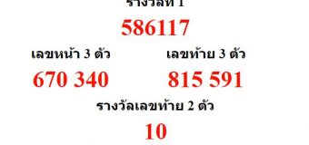 หวยออกงวด 16 สิงหาคม 2561 (16-08-61) หวยงวดล่าสุด ผลสลากกินแบ่งรัฐบาล