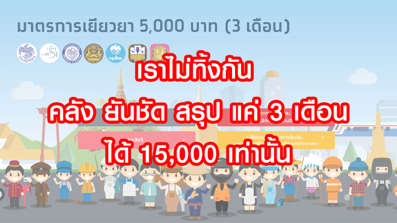 เราไม่ทิ้งกัน คลัง ยันชัด ไม่ต่อโปรโมชั่นแล้ว พบใช้ 4 แสนล้านเยียวยา 3 กลุ่ม